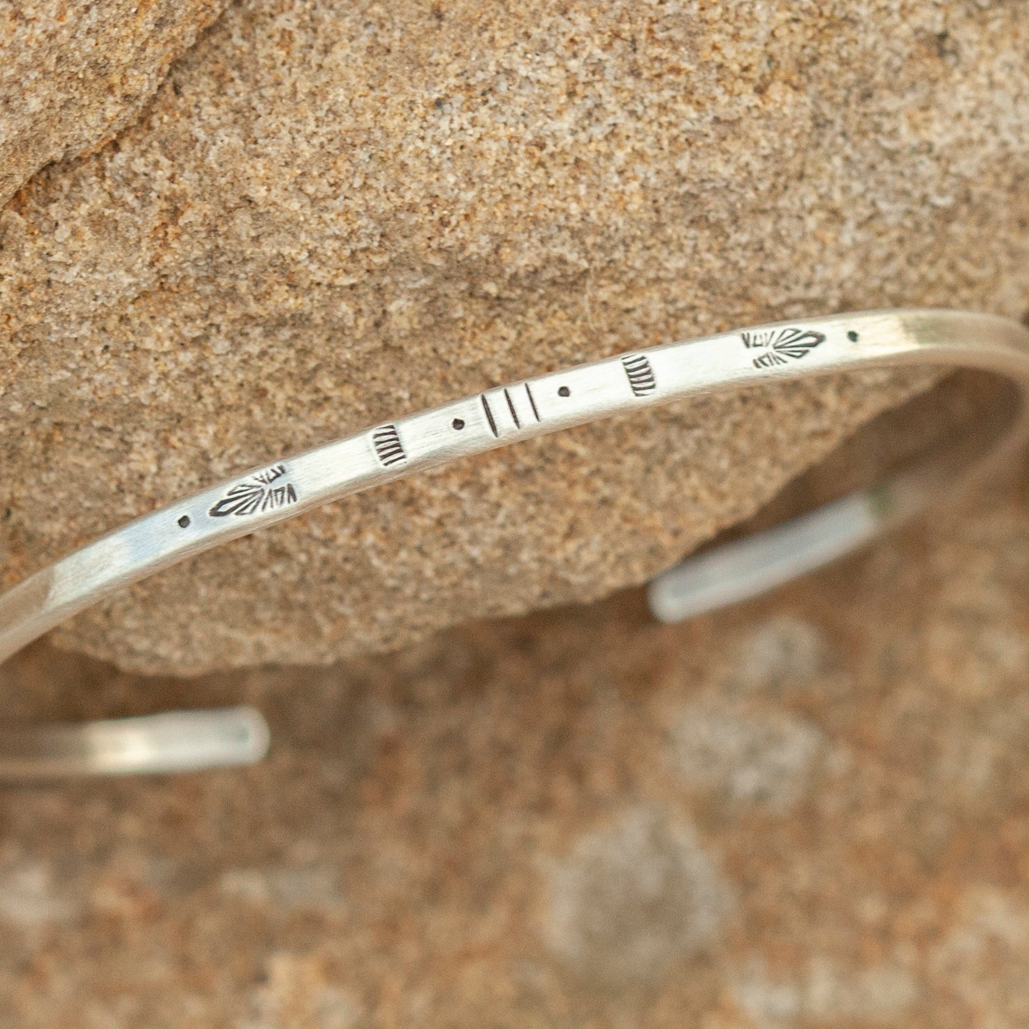OOAK Ethnic bracelet in silver #10 • size 6cm (ready-to-ship)