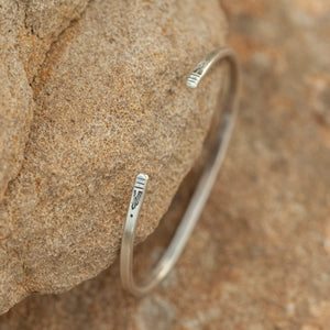 OOAK Ethnic bracelet in silver #10 • size 6cm (ready-to-ship)