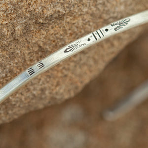 OOAK Ethnic bracelet in silver #11 • size 5,5cm (ready-to-ship)