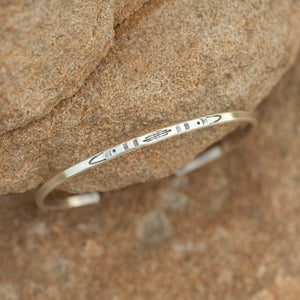 OOAK Ethnic bracelet in silver #12 • size 6cm (ready-to-ship)