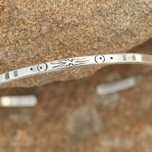 OOAK Ethnic bracelet in silver #13 • size 5cm (ready-to-ship)