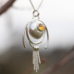 Load image into Gallery viewer, OOAK • Silver Pebble pendant with Opal #2 (ready to ship)
