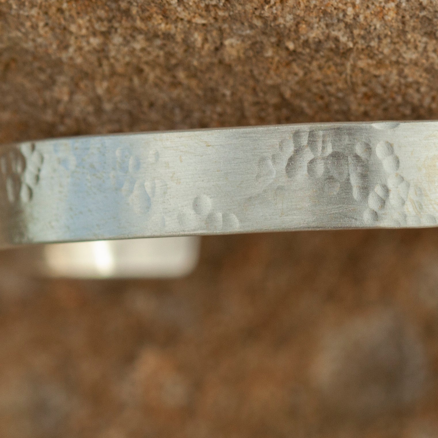OOAK Simple flat bracelet in silver #3 • size 5,5cm (ready-to-ship)