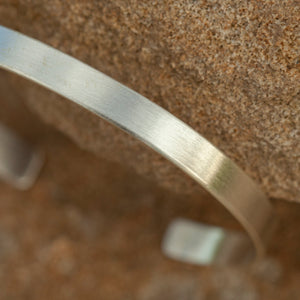 OOAK Simple flat bracelet in silver #2 • size 6cm (ready-to-ship)