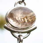 Cargar imagen en el visor de la galería, OOAK • Osmose pendant #3 ~ silver, rutilated quartz, amethyst and fern (ready to ship)
