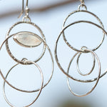 Charger l&#39;image dans la galerie, OOAK Cosmos earrings #10 ~ silver &amp; white labradorite (ready-to-ship)
