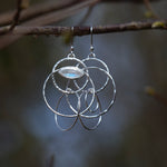 Afbeelding in Gallery-weergave laden, OOAK Cosmos earrings #10 ~ silver &amp; white labradorite (ready-to-ship)

