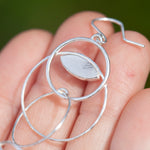 Charger l&#39;image dans la galerie, OOAK Cosmos earrings #10 ~ silver &amp; white labradorite (ready-to-ship)
