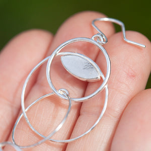 OOAK Cosmos earrings #10 ~ silver & white labradorite (ready-to-ship)