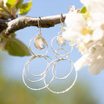 Load image into Gallery viewer, OOAK Cosmos earrings #11 ~ silver (ready-to-ship)
