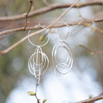Charger l&#39;image dans la galerie, OOAK Cosmos earrings #6 ~ silver (ready-to-ship)
