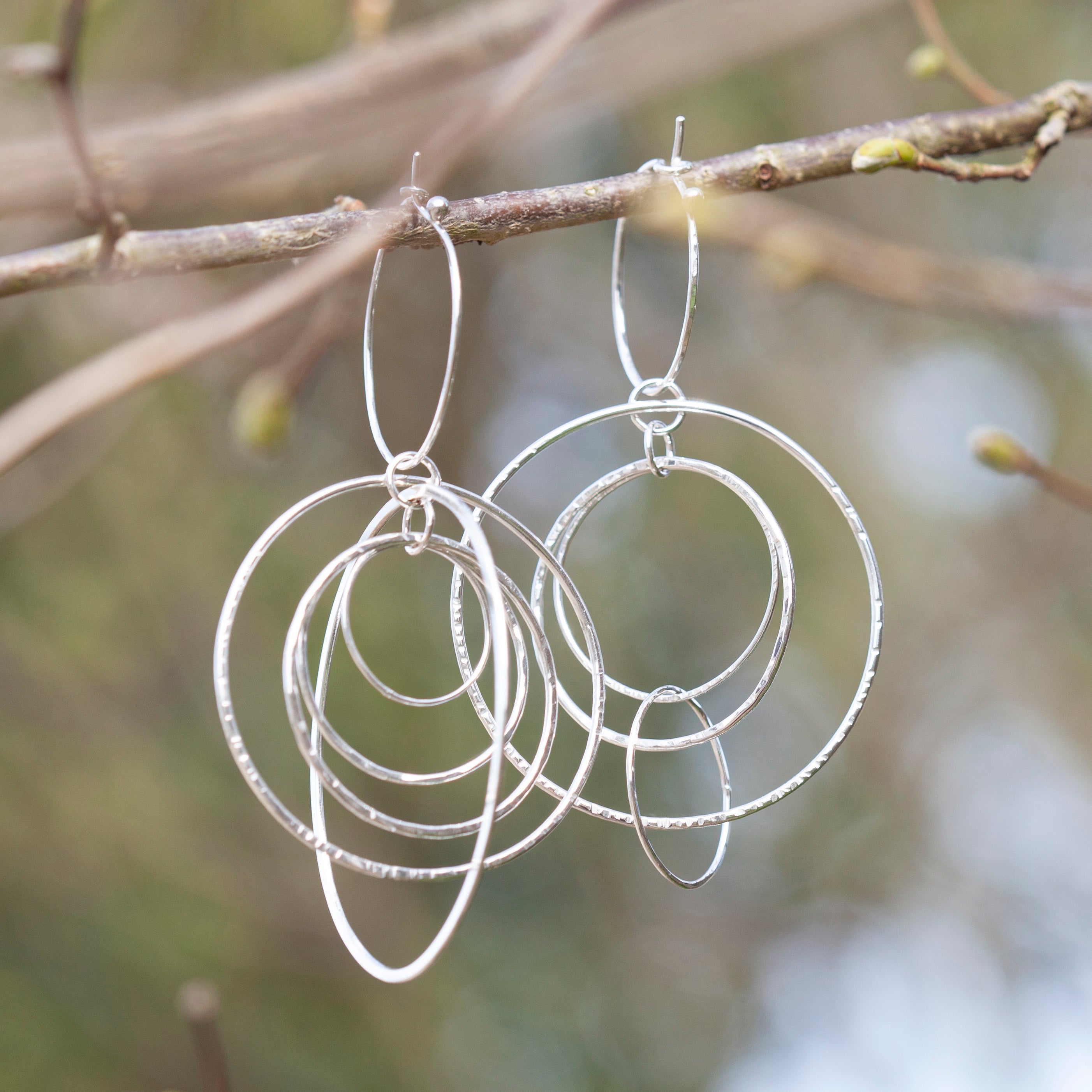OOAK Cosmos earrings #6 ~ silver (ready-to-ship)
