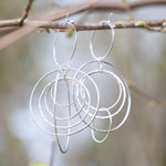 Load image into Gallery viewer, OOAK Cosmos earrings #6 ~ silver (ready-to-ship)
