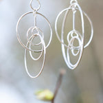 Load image into Gallery viewer, OOAK Cosmos earrings #7 ~ silver (ready-to-ship)
