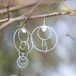 Lade das Bild in den Galerie-Viewer, OOAK Cosmos earrings #8 ~ silver &amp; white labradorite (ready-to-ship)
