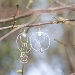 Charger l&#39;image dans la galerie, OOAK Cosmos earrings #8 ~ silver &amp; white labradorite (ready-to-ship)
