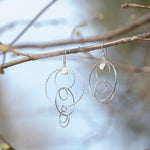 Charger l&#39;image dans la galerie, OOAK Cosmos earrings #8 ~ silver &amp; white labradorite (ready-to-ship)
