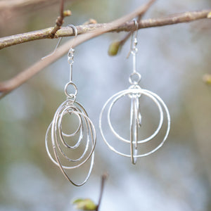 OOAK Cosmos earrings #9 ~ silver (ready-to-ship)