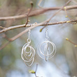 Load image into Gallery viewer, OOAK Cosmos earrings #9 ~ silver (ready-to-ship)

