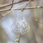 Load image into Gallery viewer, OOAK Cosmos earrings #9 ~ silver (ready-to-ship)
