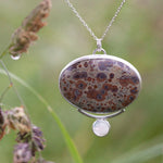 Load image into Gallery viewer, OOAK pendant with stone #15 • jasper &amp; labradorite  (ready to ship)
