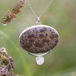 Load image into Gallery viewer, OOAK pendant with stone #15 • jasper &amp; labradorite  (ready to ship)
