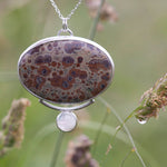 Load image into Gallery viewer, OOAK pendant with stone #15 • jasper &amp; labradorite  (ready to ship)
