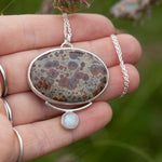 Load image into Gallery viewer, OOAK pendant with stone #15 • jasper &amp; labradorite  (ready to ship)
