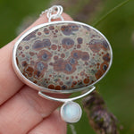 Load image into Gallery viewer, OOAK pendant with stone #15 • jasper &amp; labradorite  (ready to ship)
