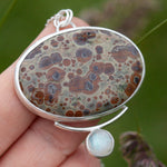 Load image into Gallery viewer, OOAK pendant with stone #15 • jasper &amp; labradorite  (ready to ship)
