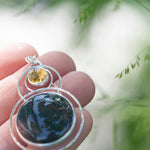 Load image into Gallery viewer, OOAK pendant with stone #14 • moss agate &amp; citrine  (ready to ship)
