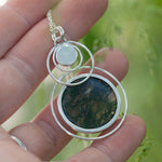 Cargar imagen en el visor de la galería, OOAK pendant with stone #14 • moss agate &amp; citrine  (ready to ship)
