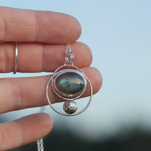 OOAK pendant with stone #9 • Labradorite  (ready to ship)