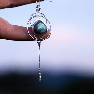 OOAK pendant with stone #10 • Labradorite  (ready to ship)