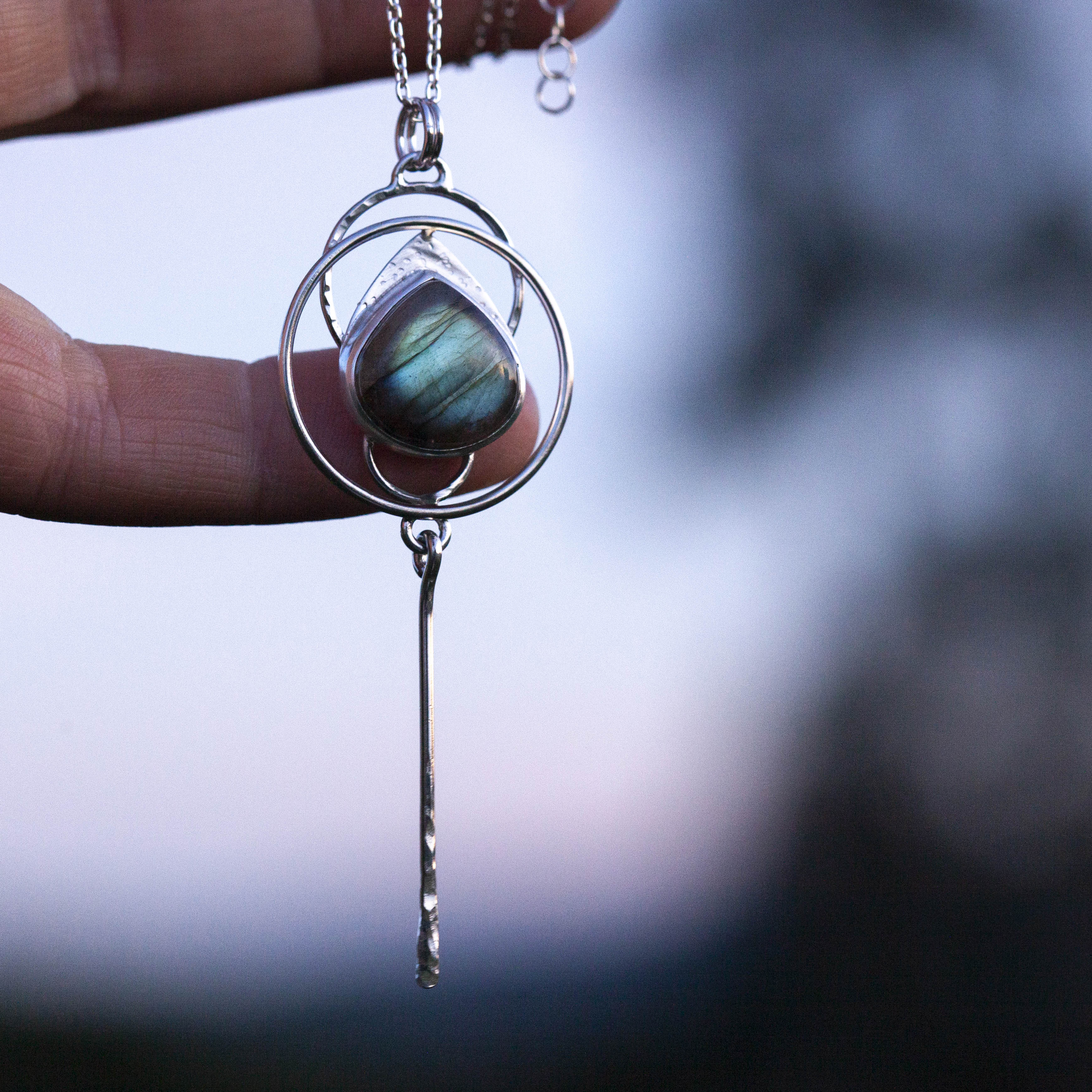 OOAK pendant with stone #10 • Labradorite  (ready to ship)