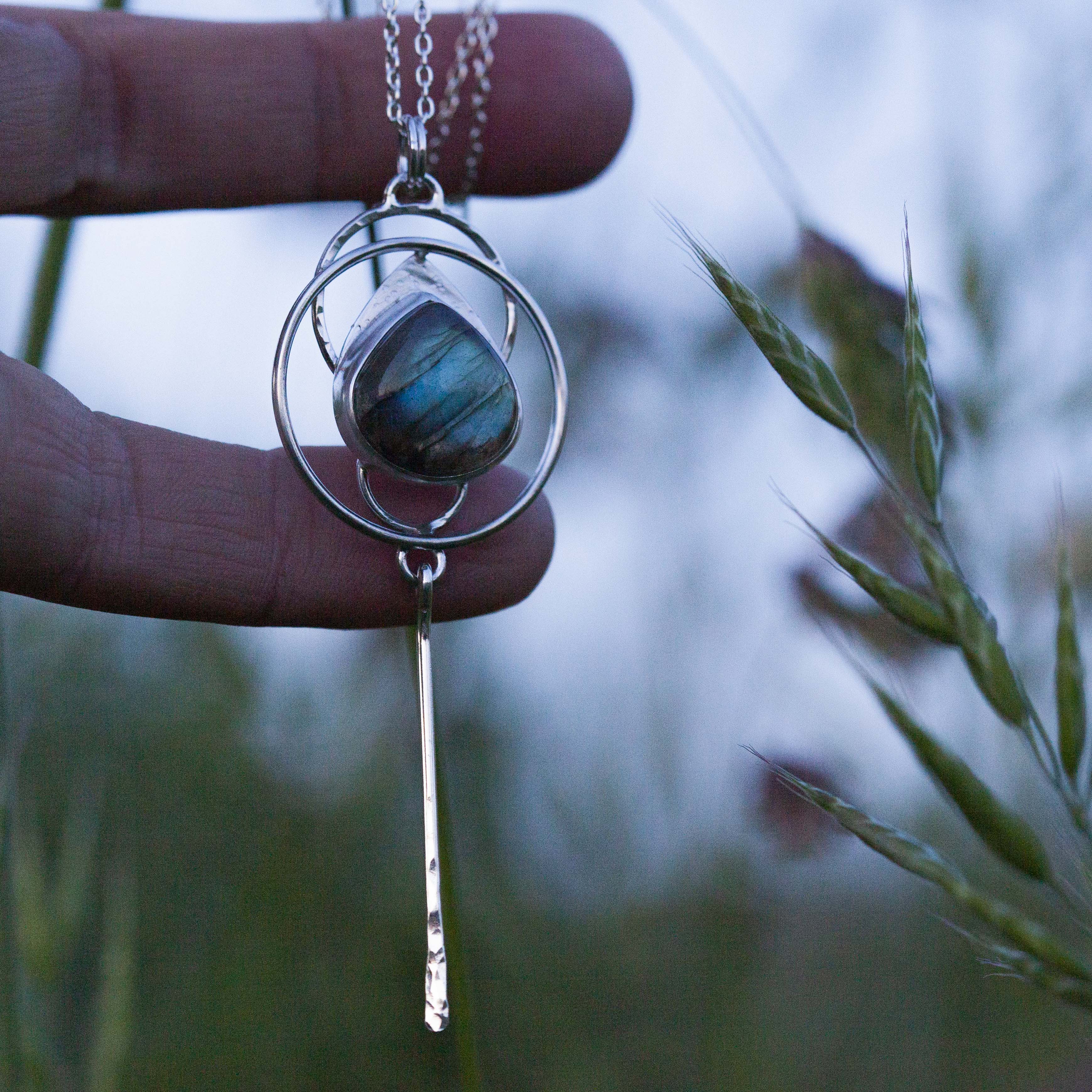 OOAK pendant with stone #10 • Labradorite  (ready to ship)