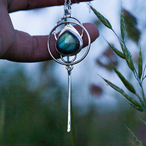 OOAK pendant with stone #10 • Labradorite  (ready to ship)