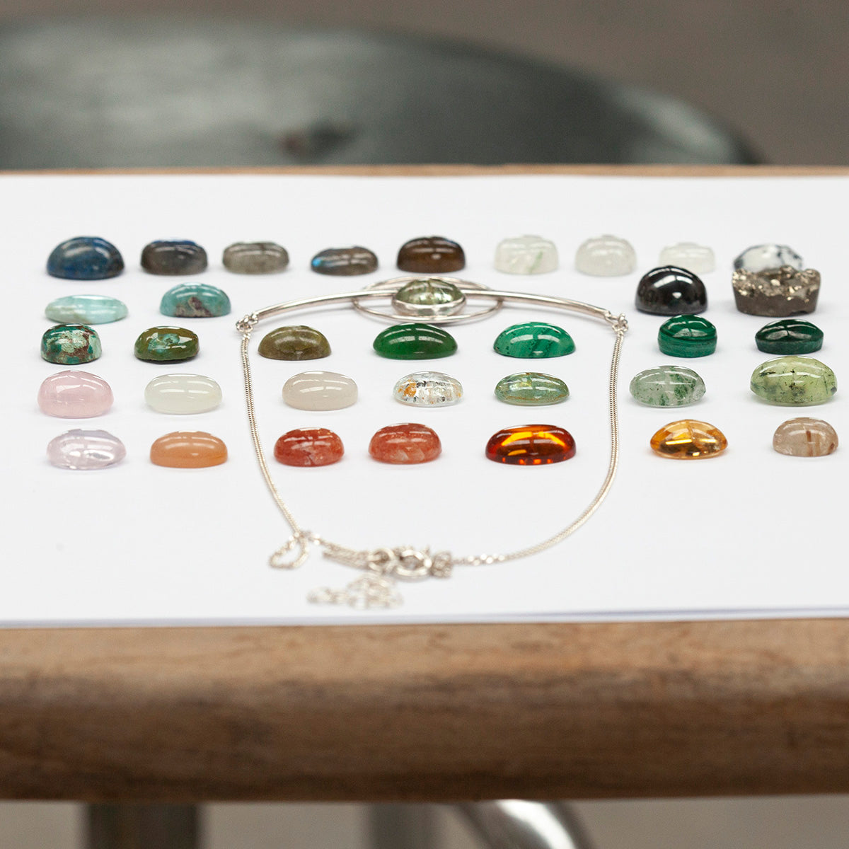 Choose Your Stone : Aya necklace  (made to order)