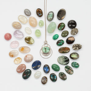 Choose Your Stone : Linka Pendant   (made to order)