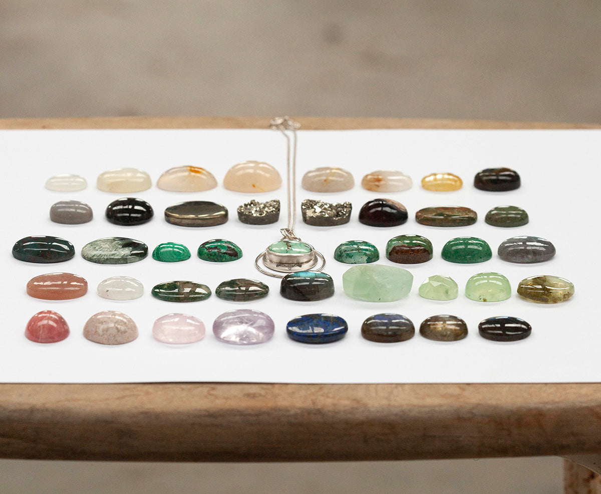 Choose Your Stone : Linka Pendant   (made to order)