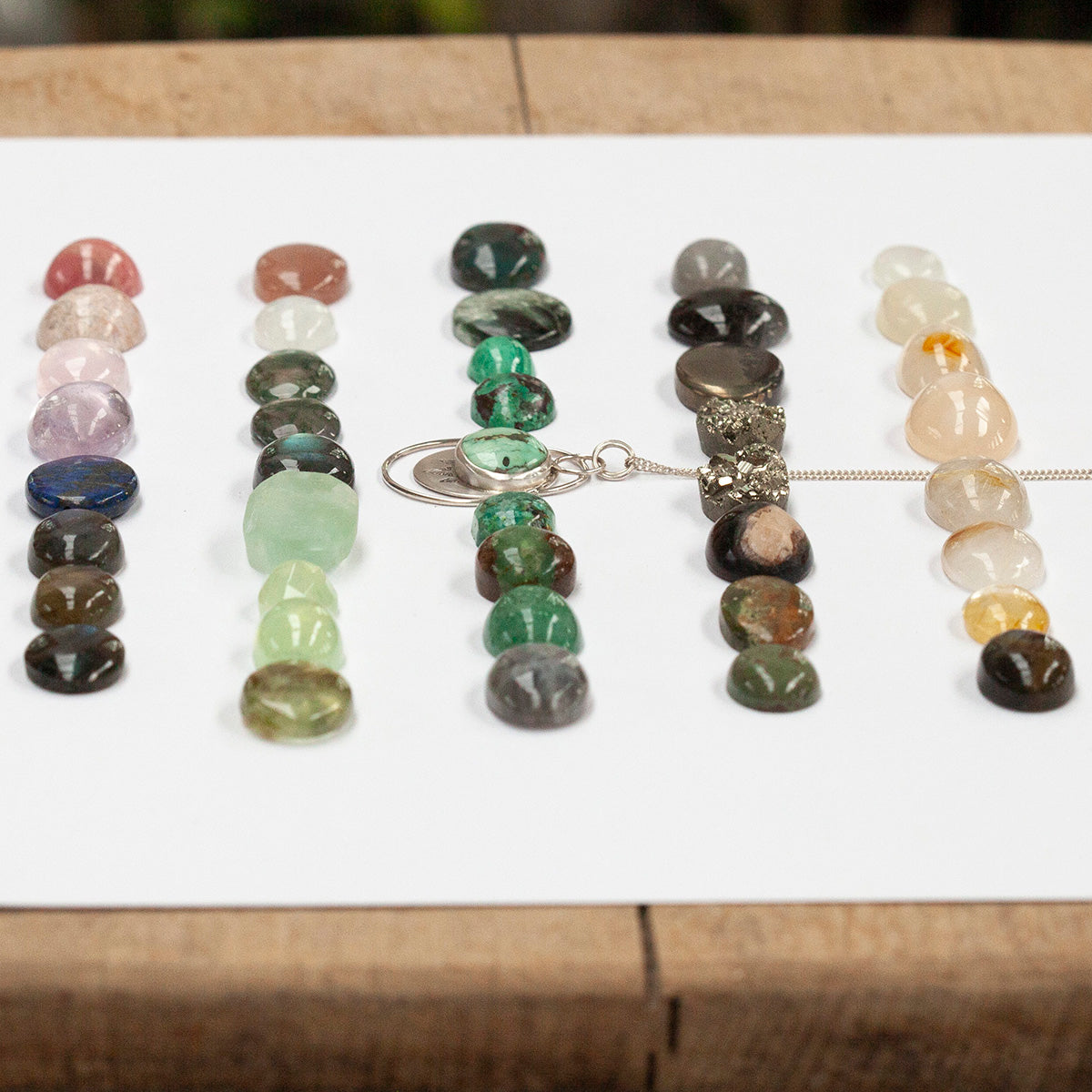 Choose Your Stone : Linka Pendant   (made to order)