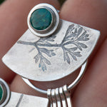 Cargar imagen en el visor de la galería, OOAK Aina earrings #1 • Chrysocolla &amp; white labradorite (ready to ship)
