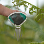 Afbeelding in Gallery-weergave laden, OOAK stone pendant #20 • Chrysocolla  (ready to ship)
