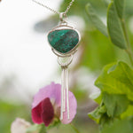 Afbeelding in Gallery-weergave laden, OOAK stone pendant #18 • Chrysocolla  (ready to ship)
