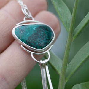 OOAK stone pendant #18 • Chrysocolla  (ready to ship)