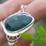 Cargar imagen en el visor de la galería, OOAK stone pendant #19 • Chrysocolla  (ready to ship)
