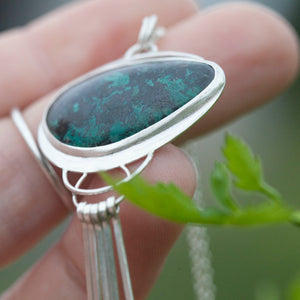 OOAK stone pendant #19 • Chrysocolla  (ready to ship)