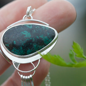 OOAK stone pendant #19 • Chrysocolla  (ready to ship)