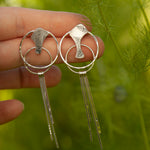 Load image into Gallery viewer, OOAK Echo earrings #41 ~ silver (ready-to-ship)
