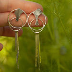 Load image into Gallery viewer, OOAK Echo earrings #41 ~ silver (ready-to-ship)
